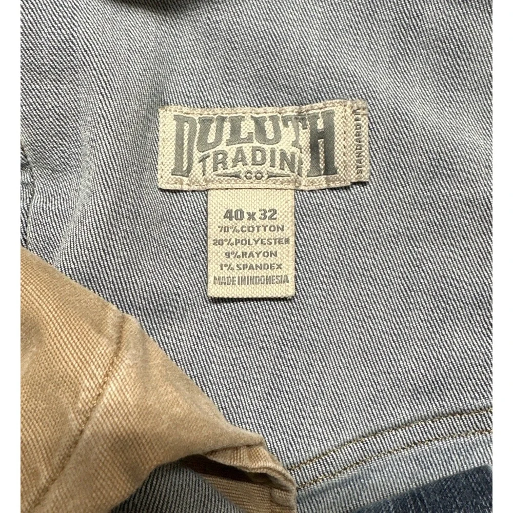 Duluth Trading Co Jeans  40x32 Ballroom Double Flex Standard Fit Denim Carpenter